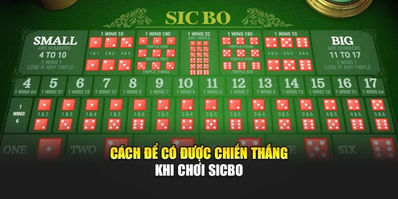 Cách để có được chiến thắng khi chơi Sicbo